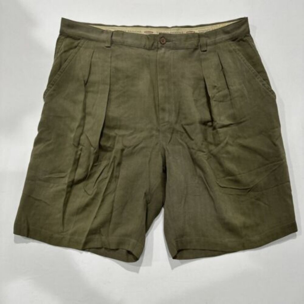 Tommy Bahama Green 100% Silk Pleated Front Golf Dress Short Size 38 Men's